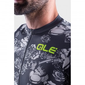 ALE LAS VEGAS Radtrikot kurzarm schwarz