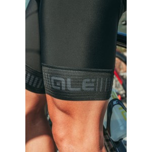 ALE STRADA Trägerhose kurz schwarz/orange