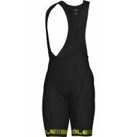 ALE STRADA Trägerhose kurz schwarz/gelb