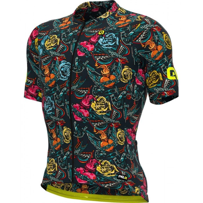 ALE TATTOO Radtrikot kurzarm grau