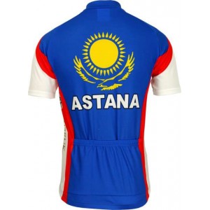Astana Slowenischer Meister 2010 Radsport-Profi-Team-Kurzarmtrikot mit kurzem Reißverschluss