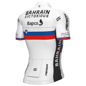 Bahrain Victorious slowenischer Meister 2022 Radtrikot kurzarm (langer RV)-ALE Radsport-Profi-Team