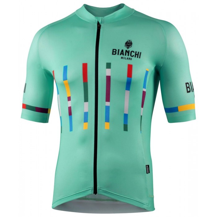 FANACO Radtrikot kurzarm celeste