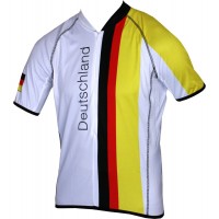 Deutschland Limited Design Edition Radtrikot kurzarm weiß