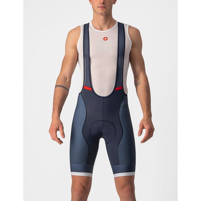 COMPETIZIONE KIT Trägerhose kurz blau/weiß-silber