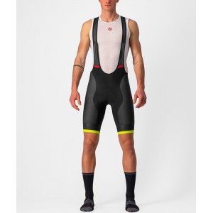 COMPETIZIONE KIT Trägerhose kurz schwarz/neon-gelbgrün (black/electric lime)