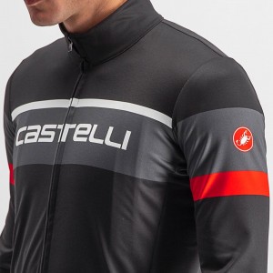 PASSISTA Radtrikot langarm schwarz/dunkelgrau