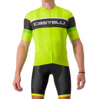 SCORPIONE 3+COMPETIZIONE KIT Radsport-Set (Kurzarmtrikot+Trägerhose) neon-gelbgrün/schwarz