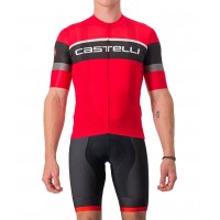 SCORPIONE 3+COMPETIZIONE KIT Radsport-Set (Kurzarmtrikot+Trägerhose) rot/schwarz