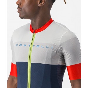 SEZIONE Radtrikot kurzarm blau/elfenbein