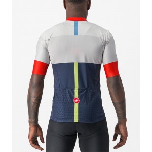 SEZIONE Radtrikot kurzarm blau/elfenbein