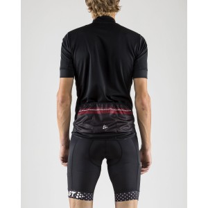 REEL JERSEY Radtrikot kurzarm schwarz/rot