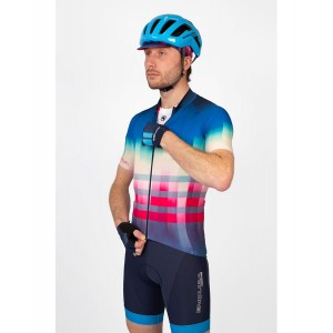 EQUALIZER LTD Radtrikot kurzarm blau