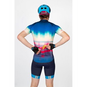 EQUALIZER LTD Radtrikot kurzarm blau