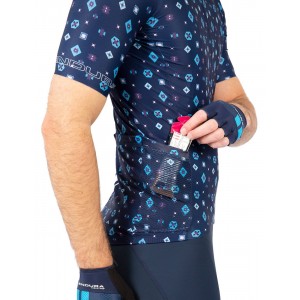 Supercraft Radtrikot kurzarm blau