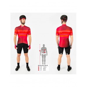 Virtual Texture Radtrikot kurzarm rot