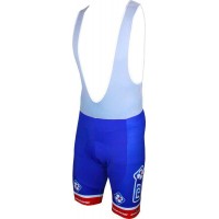 FRANCAISE DES JEUX (FDJ) 2016 Trägerhose blau B'TWIN Radsport-Profi-Team