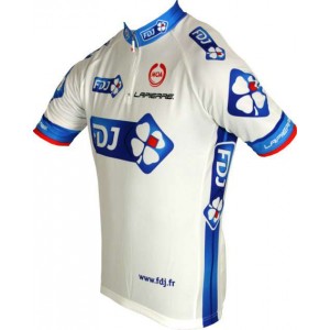 FRANCAISE DES JEUX (FDJ) 2011 Radsport-Profi-Team-Kurzarmtrikot mit kurzem Reißverschluss