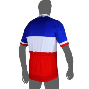 FRANCAISE DES JEUX (FDJ) Französischer Meister 2014/2015 Kurzarmtrikot (kurzer Reißverschluss) -B'TWIN Radsport-Profi-Team