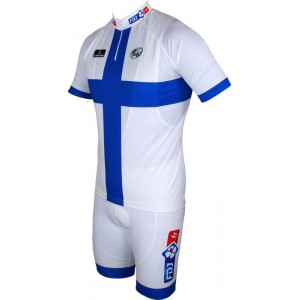 FRANCAISE DES JEUX (FDJ) Finnischer Meister 2014/2015 Kurzarmtrikot (kurzer Reißverschluss) -B'TWIN Radsport-Profi-Team