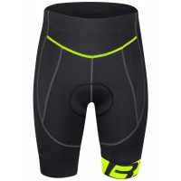 B30 Radhose kurz schwarz/neongelb