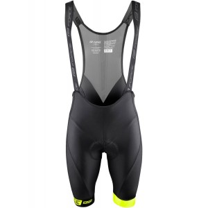 FASHION Radsport-Set (Radtrikot langer RV+Trägerhose) neongelb/schwarz