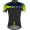 DASH Radtrikot kurzarm blau/neongelb/schwarz