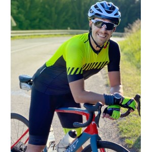 FASHION Aero Radtrikot kurzarm neongelb/schwarz