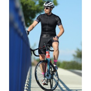 SHINE Aero Radtrikot kurzarm schwarz
