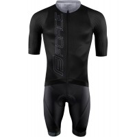 TEAM PRO Radsport-Set (Radtrikot langer RV+Trägerhose) schwarz