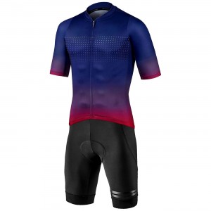 PODIUM Radtrikot kurzarm blau