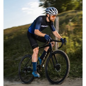 RACE DAY Radtrikot kurzarm schwarz/blau