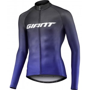 RACE DAY Radtrikot langarm schwarz/blau
