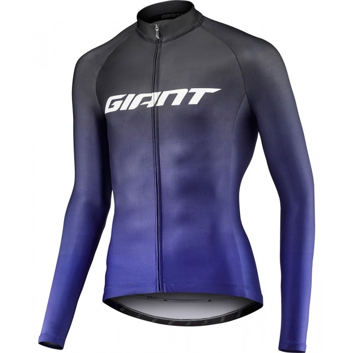 RACE DAY Radtrikot langarm schwarz/blau