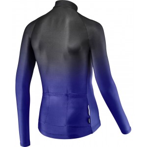 RACE DAY Radtrikot langarm schwarz/blau