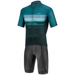 RIVAL Radtrikot kurzarm blau-grün