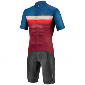 RIVAL Radtrikot kurzarm blau/rot