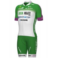 Green Project-Bardiani Csf-Faizane' 2023 Set (Radtrikot langer RV+Trägerhose)-ALE Radsport-Profi-Team