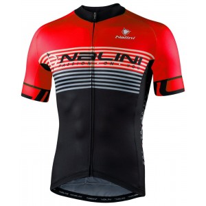 Radsport-Set (Radtrikot BORGO B+Radhose VILLAGGIO B) schwarz/rot