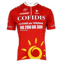 Cofidis 2008 Kurzarmtrikot mit kurzem Reißverschluss