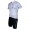 Radsport-Set (Radtrikot Pulse Jersey+Trägerhose Fireball) weiß/schwarz