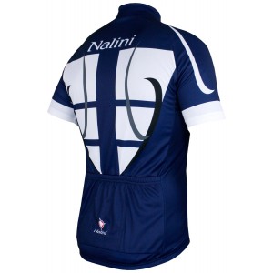 STEEL JERSEY Radtrikot kurzarm blau/weiß