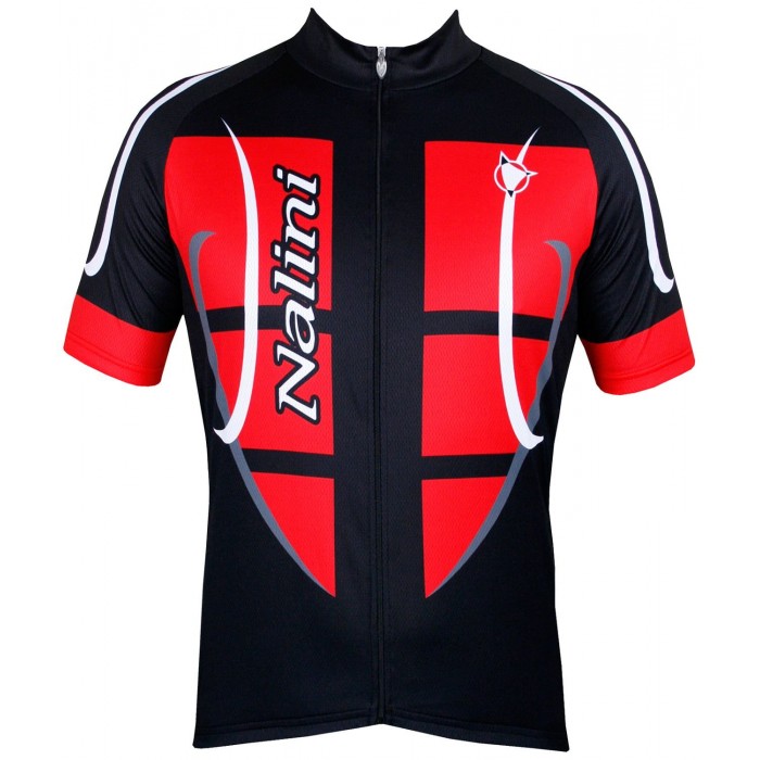STEEL JERSEY Radtrikot kurzarm schwarz/rot