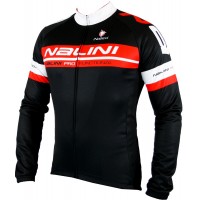 Übergröße TAROLONG Radtrikot langarm schwarz/rot