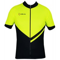 VENDETTA Radtrikot kurzarm schwarz/neongelb