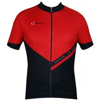 Übergröße VENDETTA Radtrikot kurzarm schwarz/rot