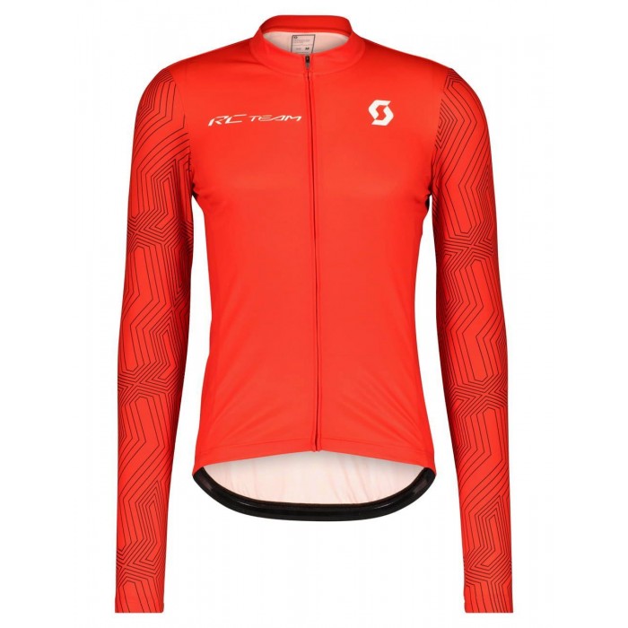 RC TEAM 10 Radtrikot langarm rot/weiß