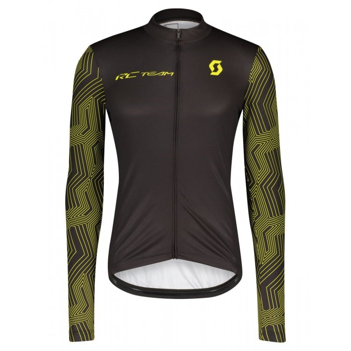 RC TEAM 10 Radtrikot langarm schwarz/gelb