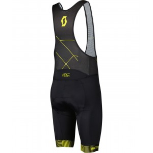 RC TEAM Trägerhose kurz schwarz/gelb