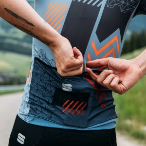 BOMBER Radtrikot kurzarm zement/anthrazit